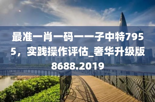 最准一肖一码一一子中特7955，实践操作评估_奢华升级版8688.2019