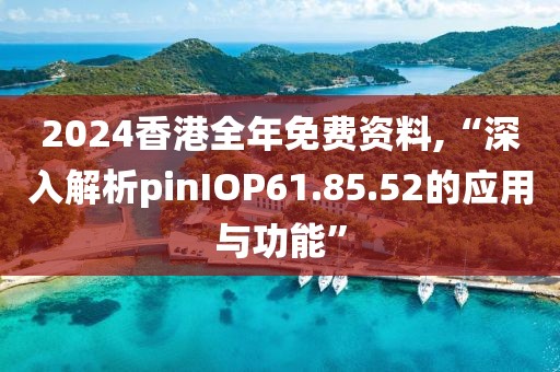 2024香港全年免费资料,“深入解析pinIOP61.85.52的应用与功能”