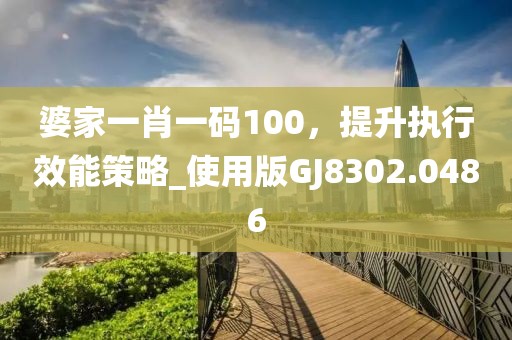 婆家一肖一码100，提升执行效能策略_使用版GJ8302.0486