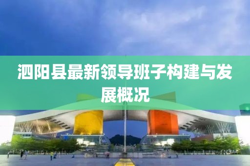 泗阳县最新领导班子构建与发展概况
