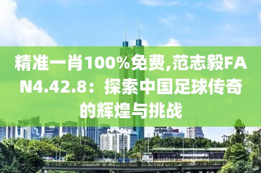 精准一肖100%免费,范志毅FAN4.42.8：探索中国足球传奇的辉煌与挑战