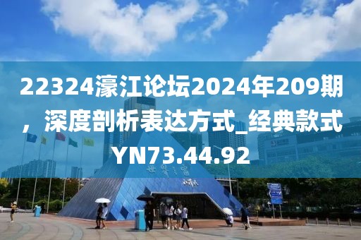 22324濠江论坛2024年209期，深度剖析表达方式_经典款式YN73.44.92
