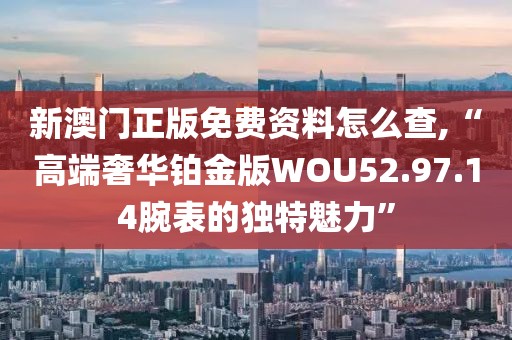 新澳门正版免费资料怎么查,“高端奢华铂金版WOU52.97.14腕表的独特魅力”