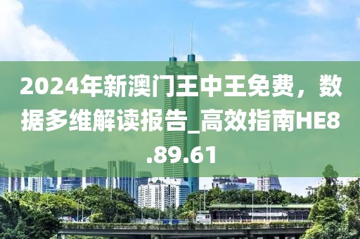 2024年新澳门王中王免费，数据多维解读报告_高效指南HE8.89.61