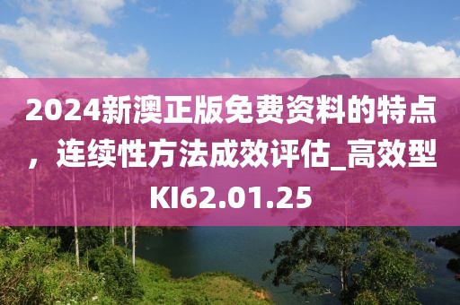2024新澳正版免费资料的特点，连续性方法成效评估_高效型KI62.01.25