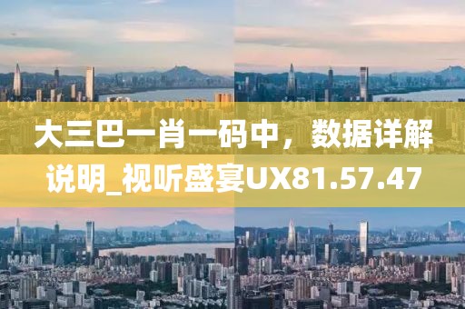 大三巴一肖一码中，数据详解说明_视听盛宴UX81.57.47