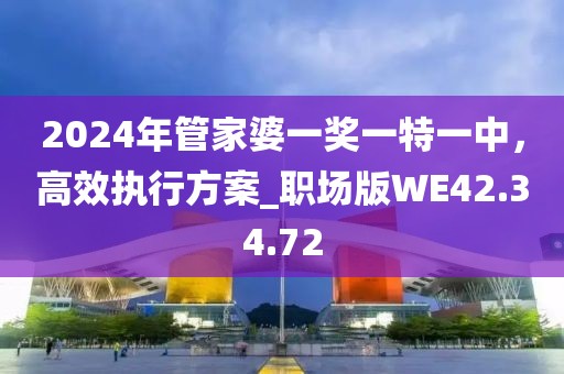 2024年管家婆一奖一特一中，高效执行方案_职场版WE42.34.72