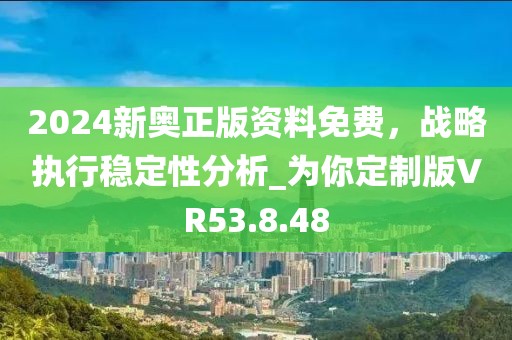 2024新奥正版资料免费，战略执行稳定性分析_为你定制版VR53.8.48