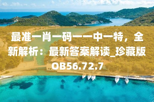 最准一肖一码一一中一特，全新解析：最新答案解读_珍藏版OB56.72.7