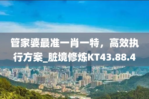 管家婆最准一肖一特，高效执行方案_脏境修炼KT43.88.4