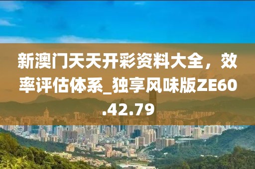 新澳门天天开彩资料大全，效率评估体系_独享风味版ZE60.42.79