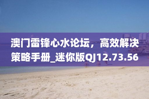 澳门雷锋心水论坛，高效解决策略手册_迷你版QJ12.73.56