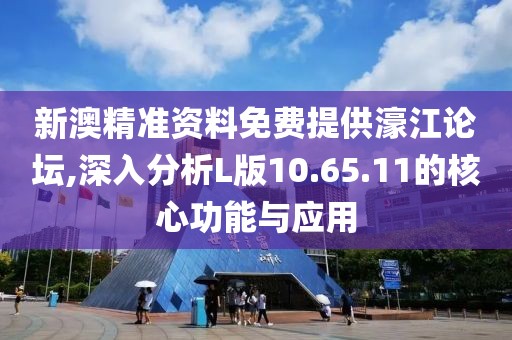 新澳精准资料免费提供濠江论坛,深入分析L版10.65.11的核心功能与应用