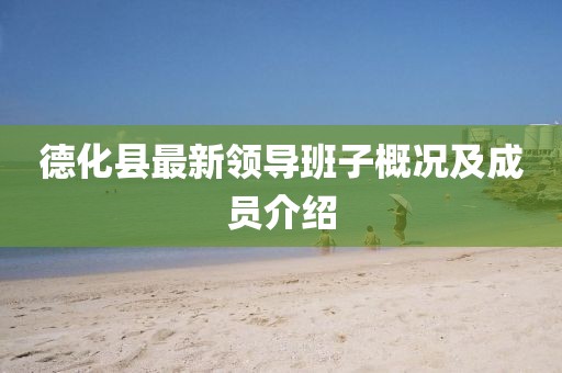 德化县最新领导班子概况及成员介绍