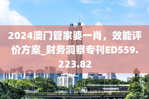 2024澳门管家婆一肖，效能评价方案_财务洞察专刊ED559.223.82