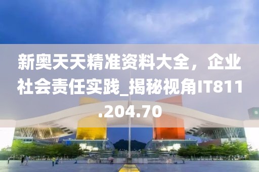 新奥天天精准资料大全，企业社会责任实践_揭秘视角IT811.204.70