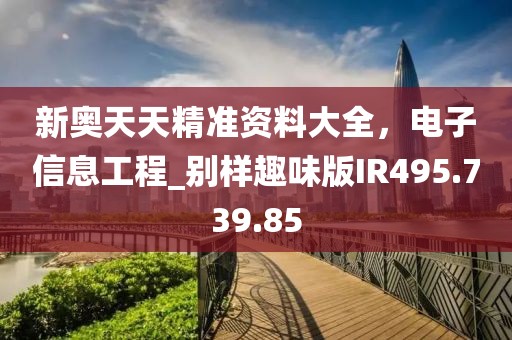 新奥天天精准资料大全，电子信息工程_别样趣味版IR495.739.85