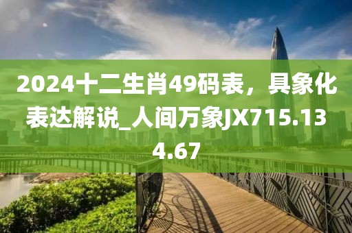 2024十二生肖49码表，具象化表达解说_人间万象JX715.134.67