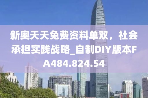 新奥天天免费资料单双，社会承担实践战略_自制DIY版本FA484.824.54