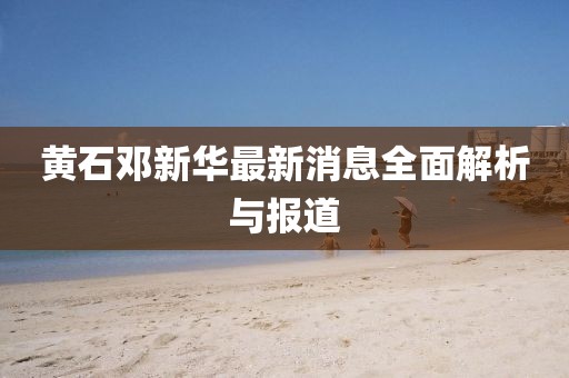 黄石邓新华最新消息全面解析与报道