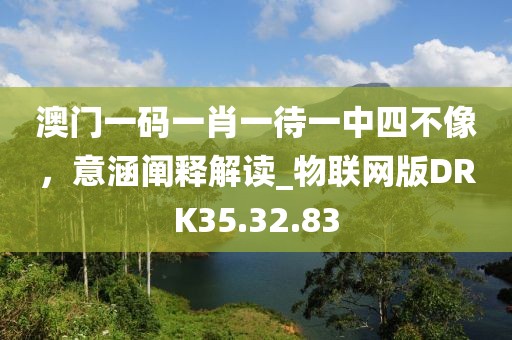 澳门一码一肖一待一中四不像，意涵阐释解读_物联网版DRK35.32.83