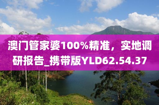 澳门管家婆100%精准，实地调研报告_携带版YLD62.54.37