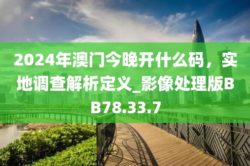 2024年澳门今晚开什么码，实地调查解析定义_影像处理版BB78.33.7