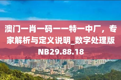 澳门一肖一码一一特一中厂，专家解析与定义说明_数字处理版NB29.88.18