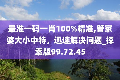 最准一码一肖100%精准,管家婆大小中特，迅速解决问题_探索版99.72.45