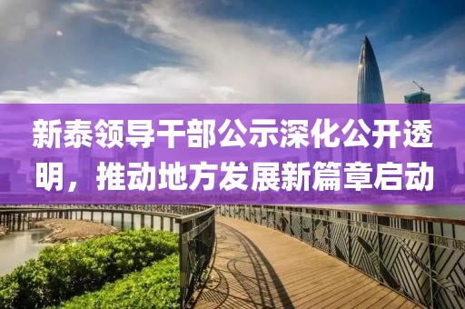 新泰领导干部公示深化公开透明，推动地方发展新篇章启动