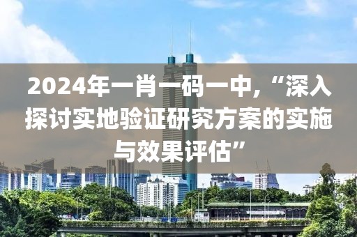 2024年一肖一码一中,“深入探讨实地验证研究方案的实施与效果评估”