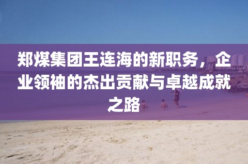 郑煤集团王连海的新职务，企业领袖的杰出贡献与卓越成就之路