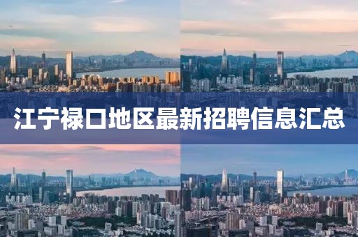 江宁禄口地区最新招聘信息汇总