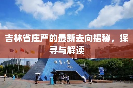 吉林省庄严的最新去向揭秘，探寻与解读