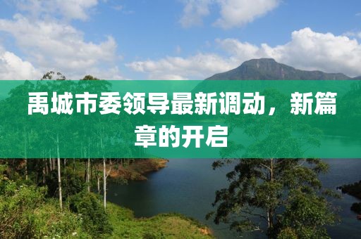 禹城市委领导最新调动，新篇章的开启