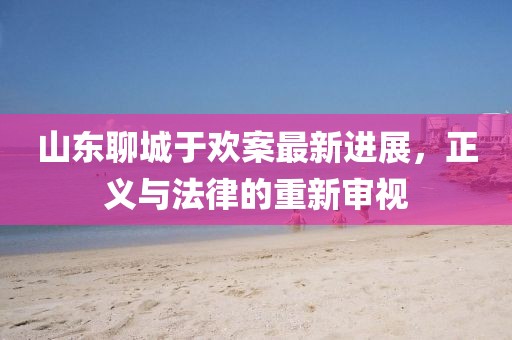 山东聊城于欢案最新进展，正义与法律的重新审视