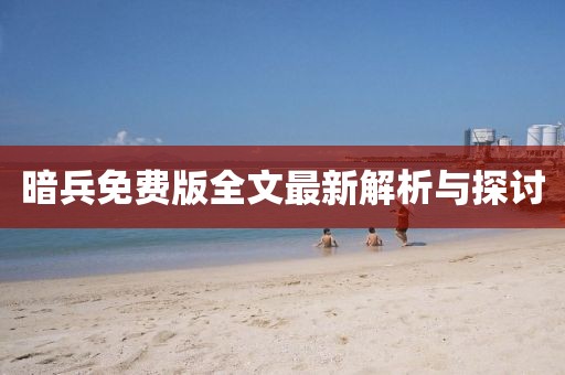 暗兵免费版全文最新解析与探讨