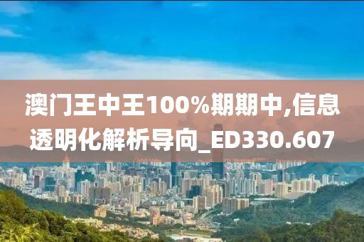 澳门王中王100%期期中,信息透明化解析导向_ED330.607