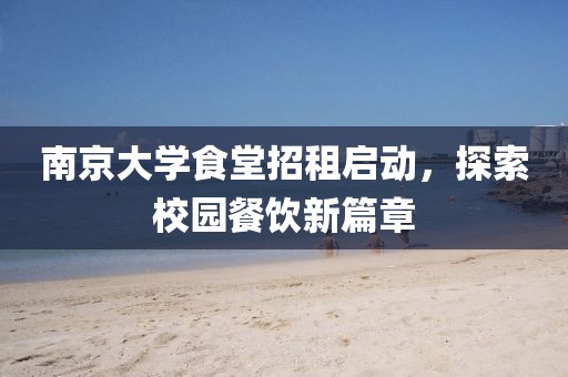 南京大学食堂招租启动，探索校园餐饮新篇章