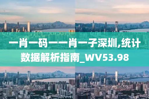 一肖一码一一肖一子深圳,统计数据解析指南_WV53.98