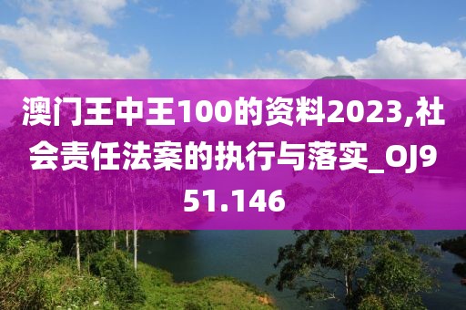 澳门王中王100的资料2023,社会责任法案的执行与落实_OJ951.146