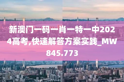 新澳门一码一肖一特一中2024高考,快速解答方案实践_MW845.773