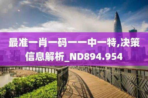 最准一肖一码一一中一特,决策信息解析_ND894.954