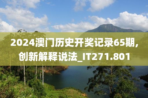2024澳门历史开奖记录65期,创新解释说法_IT271.801