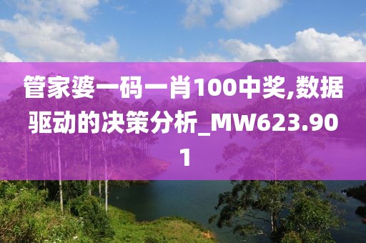 管家婆一码一肖100中奖,数据驱动的决策分析_MW623.901
