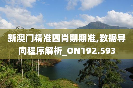 新澳门精准四肖期期准,数据导向程序解析_ON192.593
