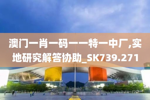 澳门一肖一码一一特一中厂,实地研究解答协助_SK739.271