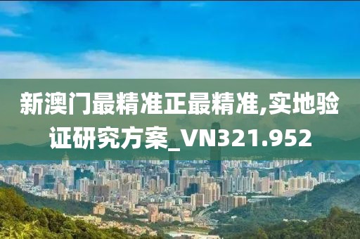 新澳门最精准正最精准,实地验证研究方案_VN321.952