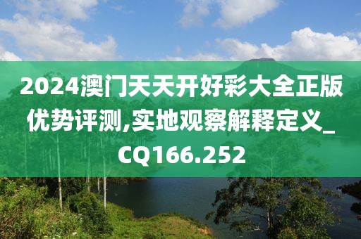 2024澳门天天开好彩大全正版优势评测,实地观察解释定义_CQ166.252