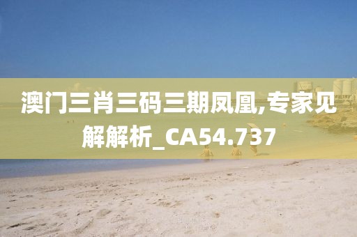 澳门三肖三码三期凤凰,专家见解解析_CA54.737